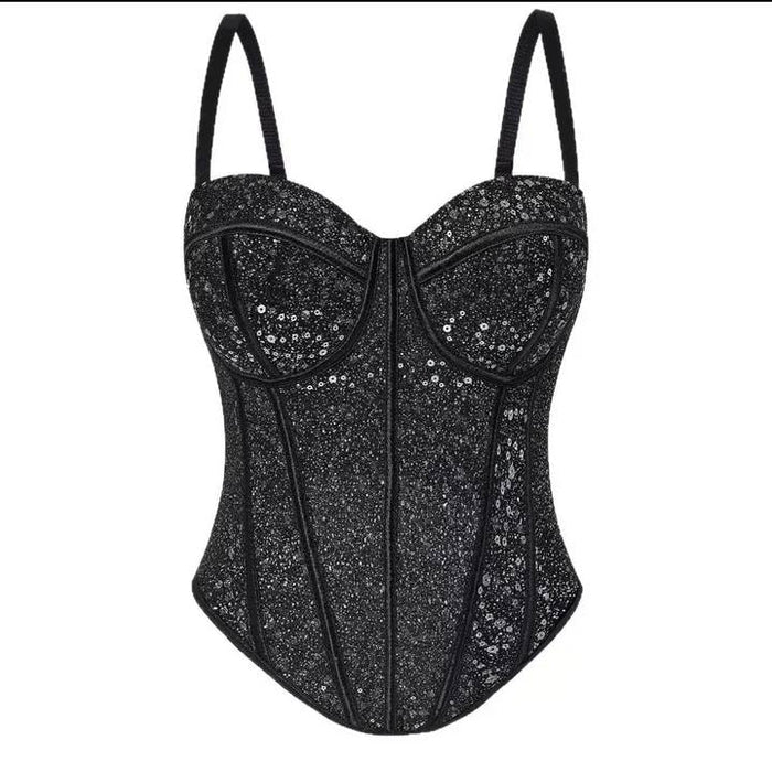 NOIR CRYSTAL MUSE BUSTIER – TenneSecret Bra & Bralet Takımları