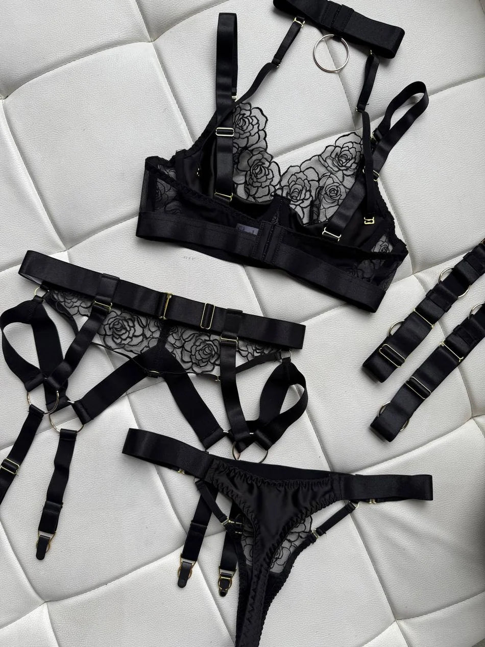FORBIDDEN ROSE NOIR SET – TenneSecret Jartiyer Takımları