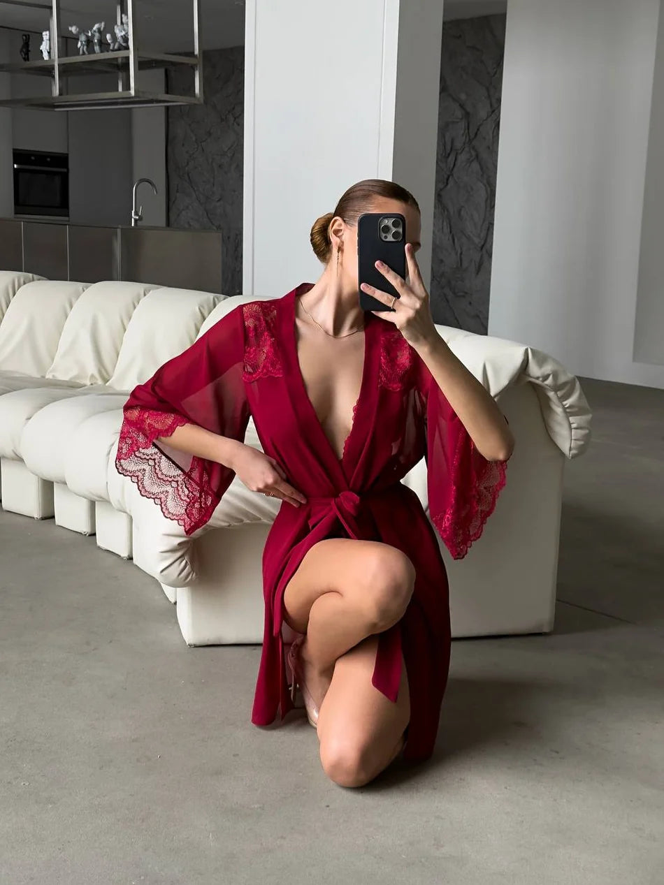 CRIMSON SERAPHINA BODYSUIT SET – TenneSecret Sabahlık