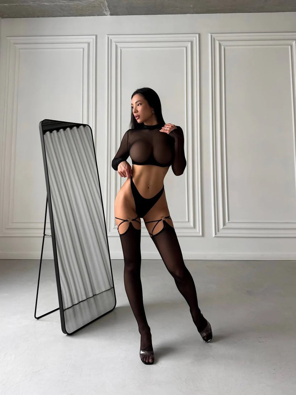 NOIR FLAME SIGNATURE SET (ÇORAP DAHİL) – TenneSecret Jartiyer Takımları