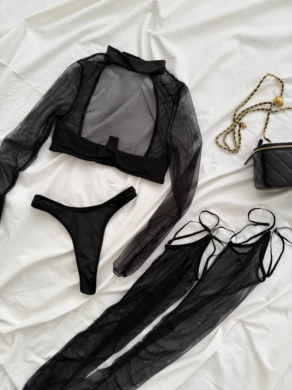 NOIR FLAME SIGNATURE SET (ÇORAP DAHİL) – TenneSecret Jartiyer Takımları