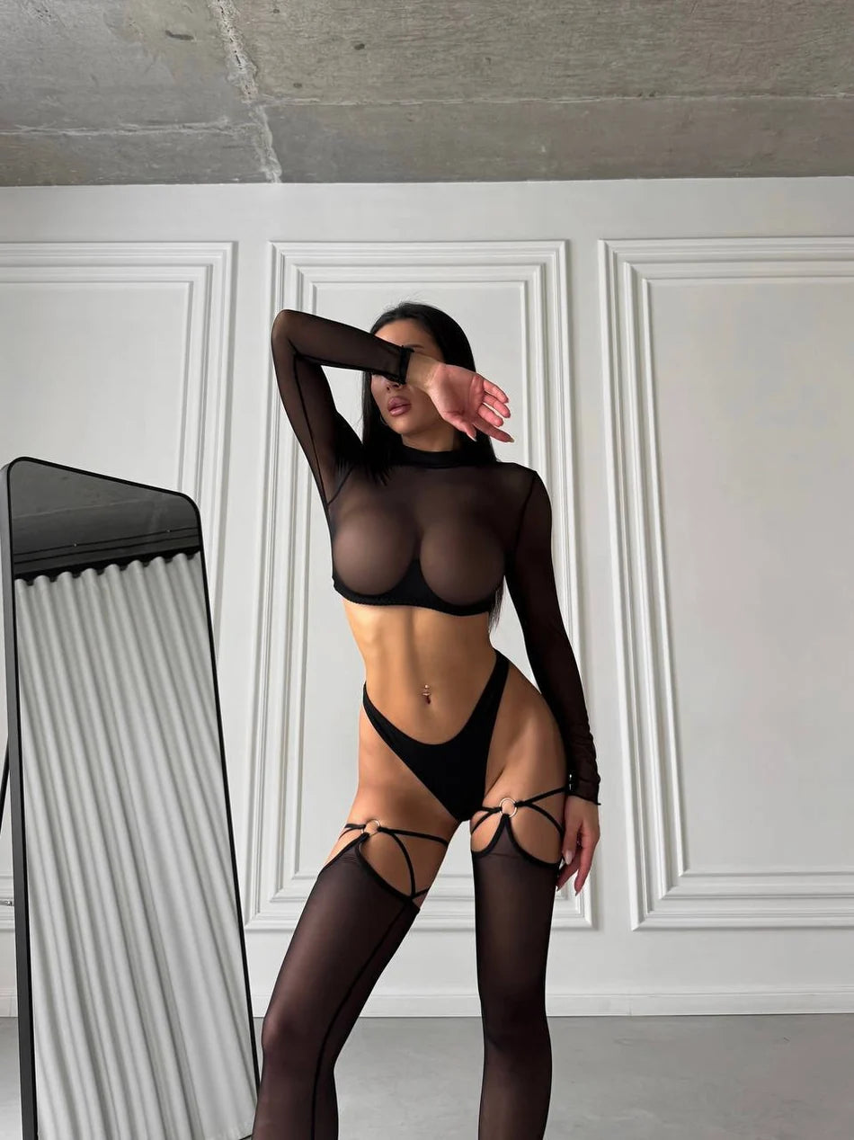 NOIR FLAME SIGNATURE SET (ÇORAP DAHİL) – TenneSecret Jartiyer Takımları