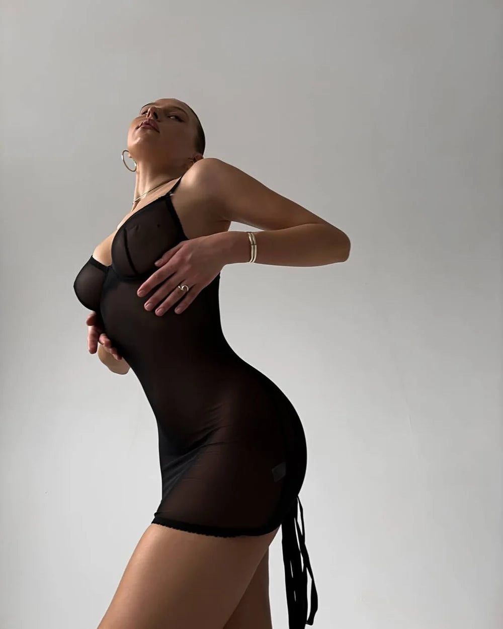 SİYAH TRANSPARAN BABYDOLL (KÜLOT HEDİYELİ) – TenneSecret Babydoll