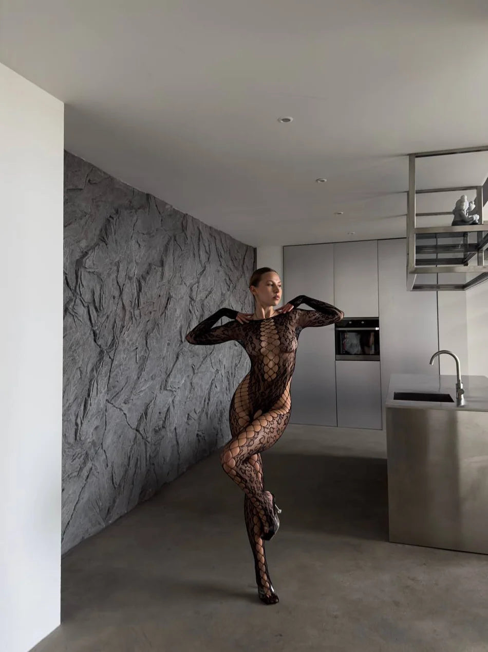 WILD LACE PANTHER BODYSTOCKING – TenneSecret Vücut Çorabı