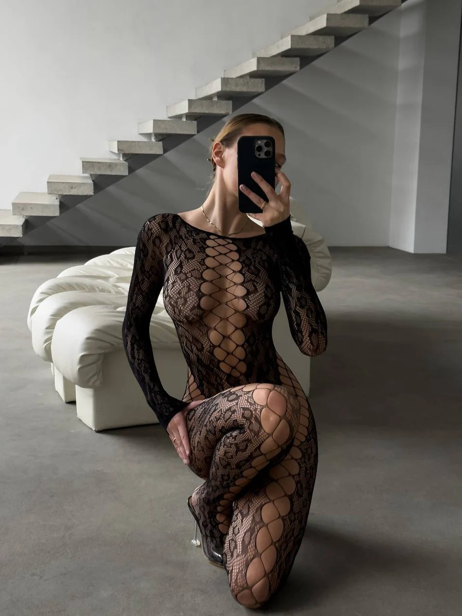 WILD LACE PANTHER BODYSTOCKING – TenneSecret Vücut Çorabı